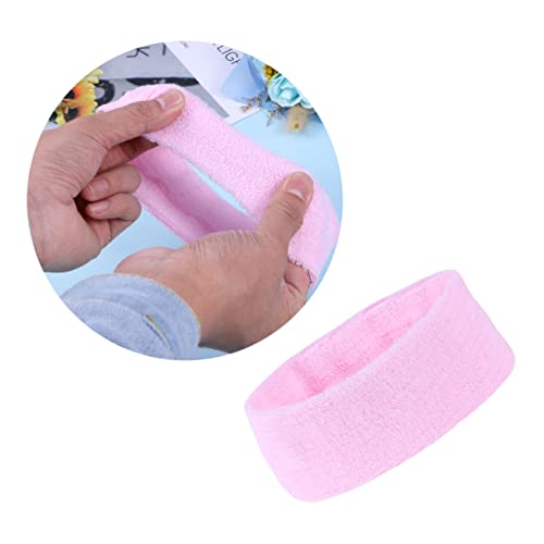 Healeved Sportliches Yoga Schweißband Verstellbares Make Up Haarband Aus Frottee Für Damen Und Herren Ideal Für Spa Fitness Und Alltag Hellrosa von Healeved