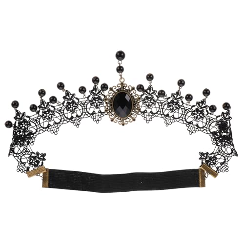 Healeved Halloween-stirnband Gothic-stil Tropfen-halskette Kristall- Spitzen-halsband Viktorianisches Halsband Für Besondere Anlässe von Healeved