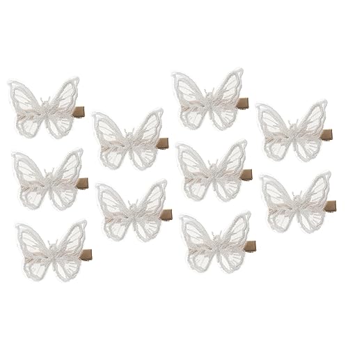 Healeved 10stücke Haarspange Weiß Mit Spitze Und Metall Für Damen Und Mädchen Ca Spitzenverzierung Haarklammern Haarschmuck von Healeved