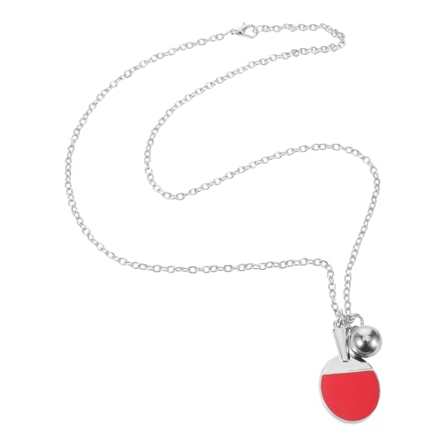 Healeved Tennis-halskette Mit Anhänger Für Tischtennisbälle Sportschmuck Für Tennisspieler Schmuck Für Schlägersportfans Halskette Mit Tischtennisball-anhänger Tennisschmuck Für Mädchen von Healeved