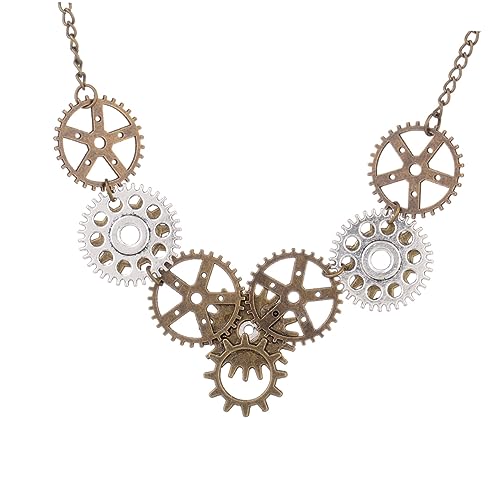 Healeved Steampunk Anhänger Mit Gear Design Kreativer Halsschmuck Für Frauen Elegantes Schmuckstück Als Geschenk Für Besondere Anlässe von Healeved