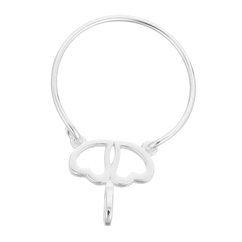 Healeved Sterling Silber Doppelherz Charm Anhänger Halter Eleganter Minimalistischer Schmuckhalter für Halskette und Ring Vielseitig Tragbar Langlebig und Anlaufgeschützt Geschenk für von Healeved