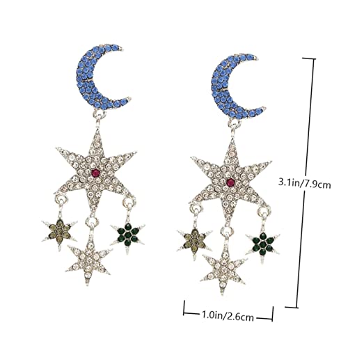 Healeved Stern Mond Ohrringe mit Blauen Tasseln Ohrstecker für Damen Stilvolle Schmuckaccessoires für Besondere Anlässe und Geschenkideen Healeved Stern Mond Ohrringe mit Blauen Tasseln Ohrstecker für Damen Stilvolle Schmuckaccessoires für Besondere Anlässe und Geschenkideen von Healeved