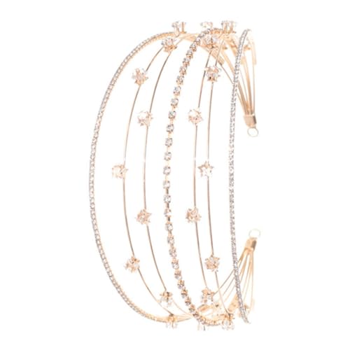 Healeved Stirnband Dekorationen Strass Stirnband Braut Strass Haarschmuck Tiara Braut Kopfschmuck Kopfschmuck Edelsteine Hochzeit Mädchen Kopfbedeckung Stirnbänder Krone von Healeved