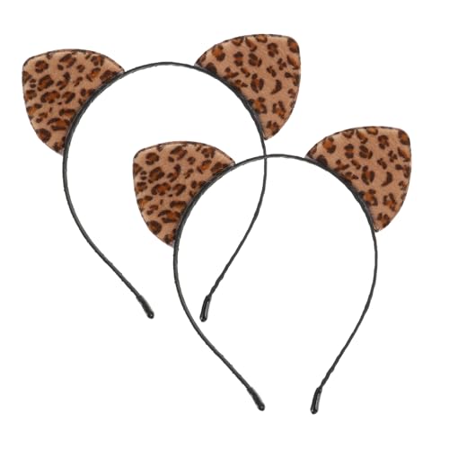 Healeved Stirnband Mit Katzenohren Im Leopardenmuster – 2er-set Modisches Accessoire Ideal Für Kostüme von Healeved