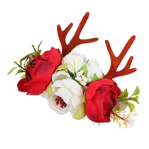 Healeved Weihnachts-stirnband Hörner Haarband Glitzer Blumen-stirnband für Jungen und Mädchen Party von Healeved
