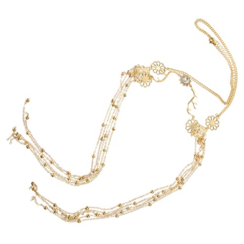 Healeved Luxus Gold Stirnband Frauen Kopfstück Stirn Schmuck Für Frauen Böhmen Kette Haar Zubehör von Healeved