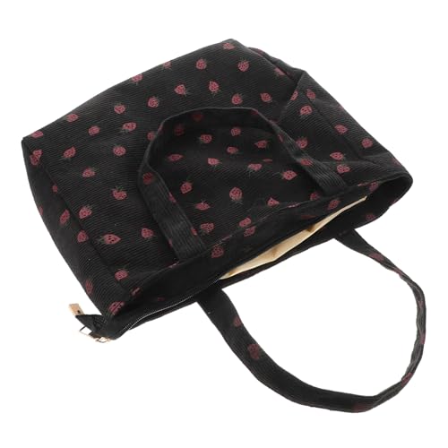 Healeved Stoff tote Bag mit Süßem Erdbeermotiv Große Leichte Umhängetasche aus Robustem Stoff Vielseitig für Schule Arbeit Einkaufen und Alltag Geeignet Modisch und Angenehm für Damen von Healeved