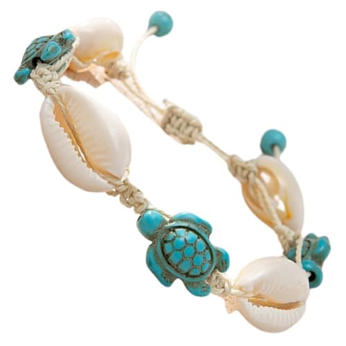 Healeved Muschel Fußkettchen Damen Strand Urlaub Motive Schildkröten Anhänger Fußkettchen-armbänder -schmuck Für Damen von Healeved