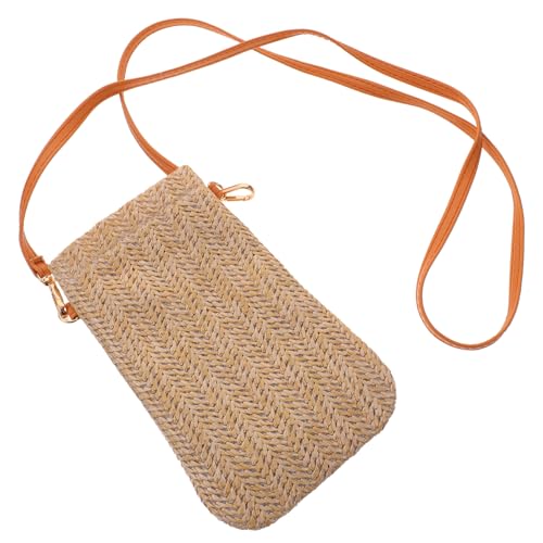 Healeved Strand Umhängetasche Damen Geflochtene Sommer Strohtasche Leicht Tragbare Handy Tasche Kleine Geldbörse Für Strand Shopping Dating von Healeved