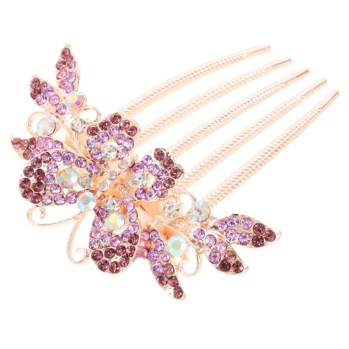 Healeved Schmetterlings-haarkamm Mit Strasssteinen Seitliche Haarkämme Für Frauen Glanz-haarschmuck Hochzeitsfrisuren-accessoire Langlebiges Metallmaterial Vielseitige Anlässe von Healeved