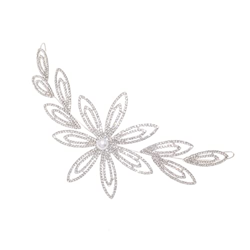 Healeved Silberner Haarschmuck Mit Strass Und Perlen Für Braut Und Brautjungfer Elegante Haarband Für Hochzeiten Feste Und Fotoshootings Stilvolles Accessoire Für Damen Und Mädchen von Healeved