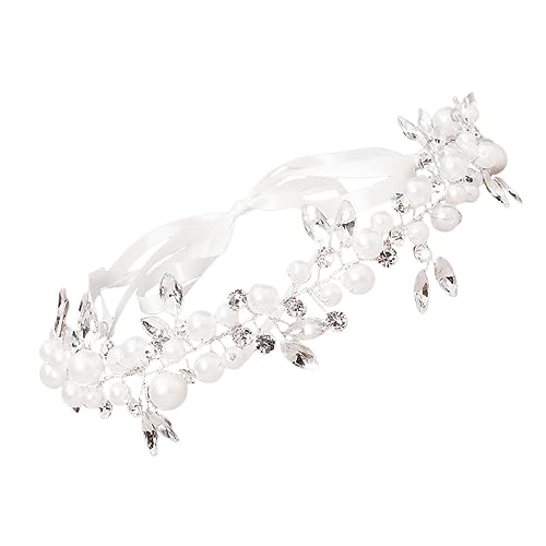 Healeved Hochzeits-stirnband Mit Künstlichen Perlen Und Strass Elegantes Haarschmuck Für Damen Für Braut Abendveranstaltungen Und Fotografie Silberfarbig Handgefertigt von Healeved