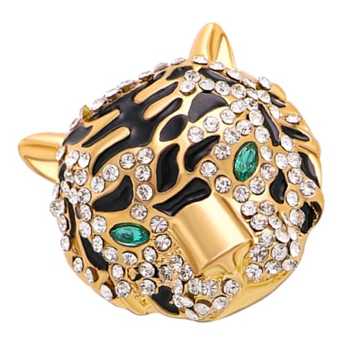 Healeved Strass Tigerkopf Brosche Anstecknadel mit Hängeöse Modisches Kleidung Accessoire für Damen und Herren Vielseitige Reverspin Corsage für Jacken Mäntel Taschen und Hüte von Healeved