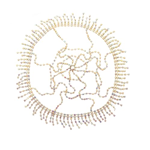 Healeved Strass Mesh Kopfschmuck Quaste Kette für Frauen Braut Flapper Zubehör von Healeved