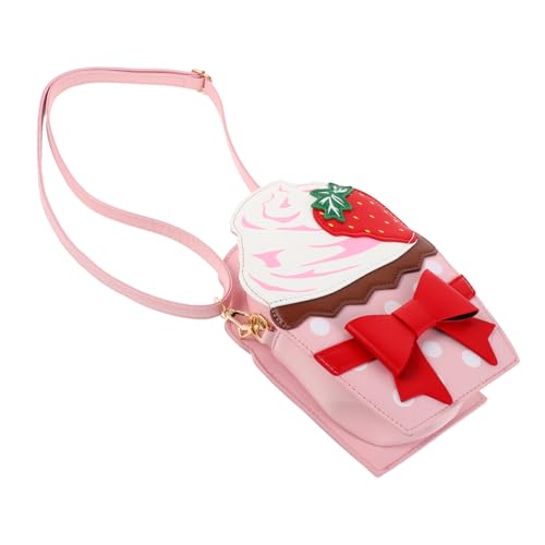 Healeved Strawberry Print Crossbody Bag Kleine Trendige Umhängetasche Mit Verstellbarem Riemen Und Schleifen-design Für Mädchen Alltag Und Partys von Healeved