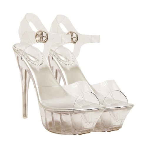 Healeved Stylische Damen High Heel Sandalen aus Hochwertigem PVC und Gummi Modische Sommer sandaletten mit Elegantem Absatz Vielseitig Kombinierbar für Frauen mit Trendbewusstem Stil in von Healeved