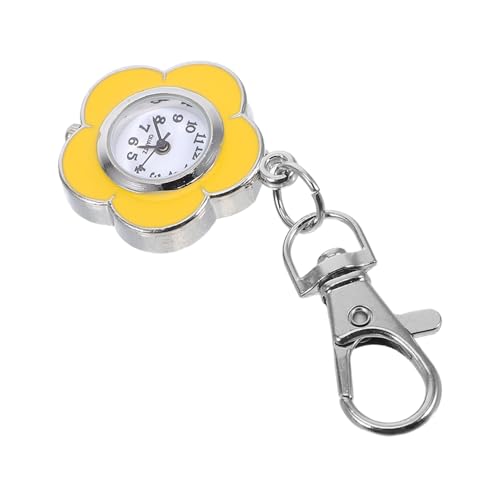 Healeved Stylish Sunflower Design Schlüsselanhänger Uhr für Krankenschwestern Ärzte Medizinstudenten Präzise Quartzbewegung Nachtleuchtende Ziffern Praktisch von Healeved
