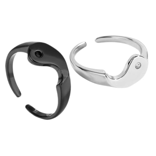 Healeved Ringe Verstellbar Passende Ringe Für Liebhaber Paarringe Schmuck Verlobungsring Jubiläumsring Valentinstagsgeschenk Minimalistischer Offener Ring von Healeved