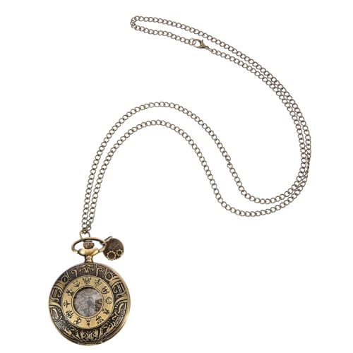 Healeved Retro Taschenuhr Mit Antikdesign Für Männer Und Frauen Große Quarz-Uhr Mit Zahnrädern Dekorativer Anhänger Für Besondere Anlässe Vintage-Stil Tragbar Und Leicht von Healeved