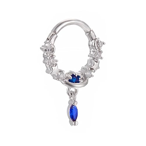 Healeved Titanstahl Nasenring Damen Mondspirale Piercing Schmuck Rostfrei Leicht Angenehm zu Tragen Modisch für Nasen und Ohrpiercing Geeignet von Healeved