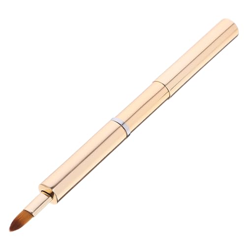 Healeved Tragbarer Lippenpinsel lippenstift pinsel Lippenstiftpinsel Maske Lipgloss Liner Palette Bausatz Halter Make -up -Pinsel für Frauen Lippenstift-Applikatorstäbe Aluminium Golden von Healeved