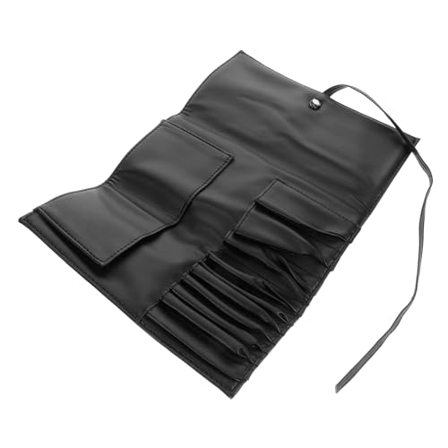 Healeved Kosmetik Pinsel Aufbewahrungstasche Für Teiliges Pu Roll-up Makeup Organizer Mit Elegantem Design Für Schminkzubehör Und Pinselpflege Schwarz Logo von Healeved