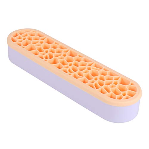 Healeved Kreativer Make-up-pinselhalter Aus Silikon Kosmetik-pinsel-organizer Gelb Stabil Und Tragbar Für Schminktisch Badezimmer Und Reisen von Healeved