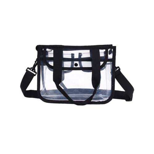 Healeved Transparente EVA Schultertasche Damen Crossbody Bag Leicht Langlebig Vielseitig für Alltag Reisen Strand Schwarz von Healeved