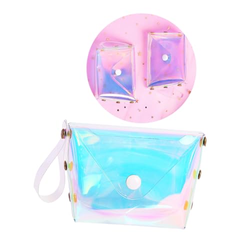 Healeved Transparente Geldbörse für Kabel und Münzen Quadratischer Wasserdichter Geldbeutel Hochwertigem für Alltag Reisen Schule und Einkäufe von Healeved