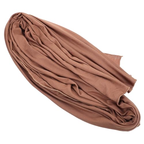 Healeved Turban aus merzerisierter Baumwolle Damen Schal Seidenhaube Haarhaube seidig weibliches Kopftuch weibliches Accessoire Kopftücher Kopfbedeckung Modal Light Brown von Healeved