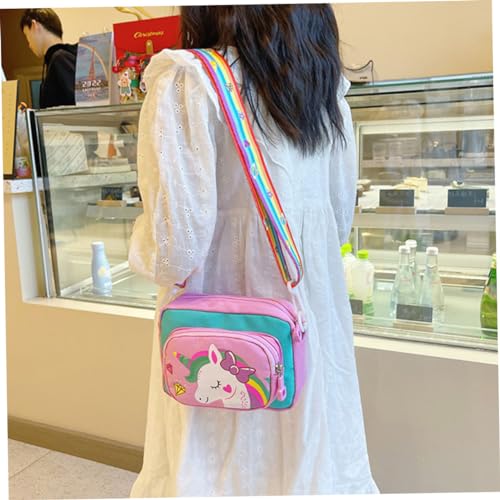 Healeved Umhängetasche Einhorn Kleine Mädchen Schultertasche Jahre Multifunktionale Kindergeldbörse aus Strapazierfähigem Oxfordstoff Modisches Accessoire für Alltag und von Healeved
