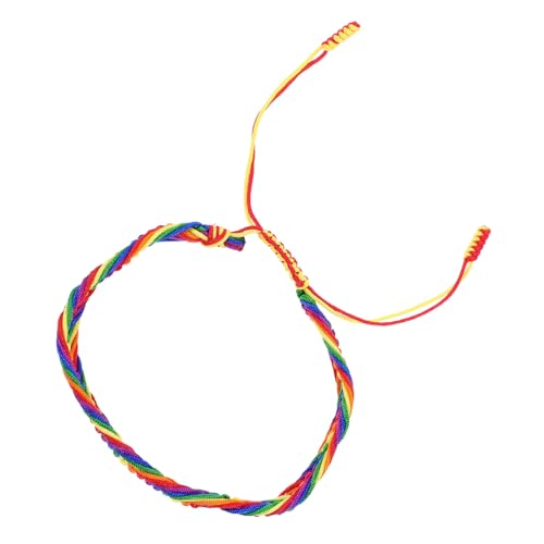 Healeved Buntes Geflochtenes Armband Für Männer Und Frauen Gewebtes Nylonarmband Einheitsgröße Unisex Schmuck Für Pride Events Und Freundschaftsgeschenke von Healeved