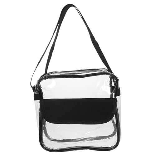 Healeved Verstellbare Große Transparente Pvc umhängetasche für Damen Leichte Crossbody bag mit Reißverschluss für Sport Reisen Shopping Diebstahlschutz Vielseitige Stadien Freizeitnutzung von Healeved