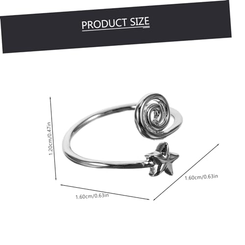 Healeved Verstellbarer Zehenring Damen Metall Vintage Design Offener Stern Schmuck für Party Sommer Strand Accessoire von Healeved