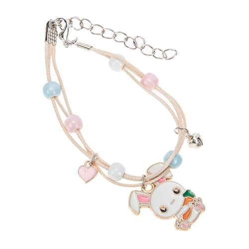 Healeved Verstellbares Cartoon Armband für Mädchen Süßes Kaninchen Design Hautfreundlich und Komfortabel für Geburtstag Freundinnen und Teenager Modisches Schmuckaccessoire von Healeved