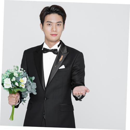 Healeved Vintage Brosche für Herren mit Langem Stift Naturinspiriertes Blattdesign Sichere Anstecknadel für Anzug Mantel und Cardigan Einzigartige Jackenverzierung für Alltag und Formelle von Healeved