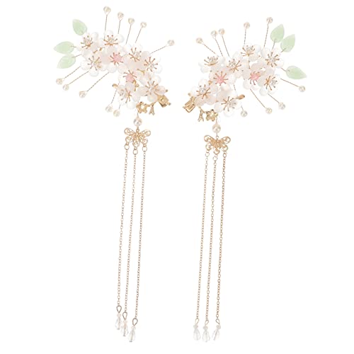 Healeved Vintage Chinesische Haarspangen mit Quasten Blumen Haarclips für Damen Stilvolles Accessoire für Feste und Tägliches Tragen von Healeved