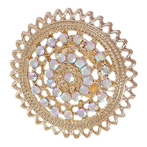 Healeved Vintage Damen Ring mit Hohlraum und Funkelnden Zirkonia Auffälliger Statement Ring im Retro Nationalstil Modischer Schmuck für Partys Hochzeiten und Besondere Anlässe von Healeved