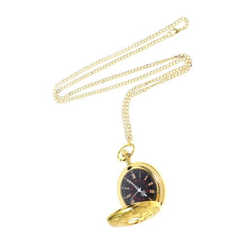 Healeved Taschenuhr Im Retro-Stil Filigrane Uhr Dekoratives Hängeuhr-Geschenk Vintage-taschenuhr Mit Kette Leicht Tragbar Für Verschiedene Anlässe von Healeved