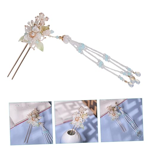 Healeved Chinesische Haarnadel Vintage Blumen Haarstab Für Frauen Japanische Haaraccessoires Haarschmuck Mit Quaste Für Hochzeit Party Und Alltag von Healeved