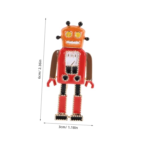 Healeved Vintage Roboter Brosche aus Langlebiger Legierung Stilvolles Retro Design Vielseitige Anstecknadel für Herrenjacken Anzüge und Schals Dekoratives Modeaccessoire für Kleidung und von Healeved