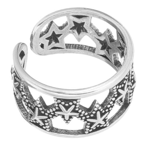 Healeved Vintage Star Ring für Frauen Verstellbarer Finger Ring Filigranem Design für Partys und Besondere Anlässe Stilvolles für Freundinnen und von Healeved