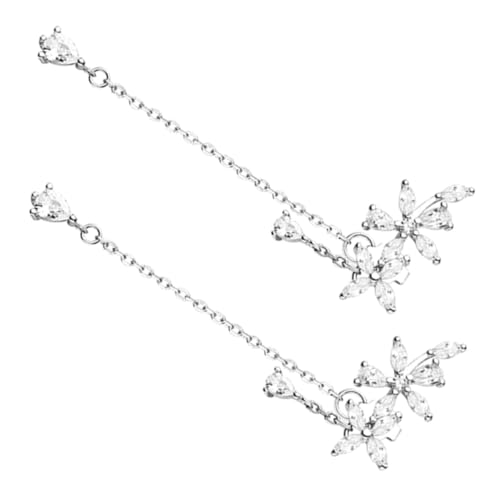 Healeved Vintage Strass Ohrringe mit funkelnder Quaste Lange Tropfen Ohrhänger Funkelnde Strasskette Elegante Damen Ohrringe für Party und Festliche Anlässe von Healeved