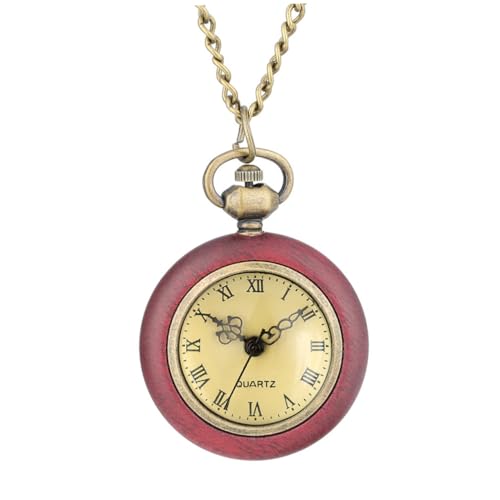 Healeved Vintage Taschenuhr Anhänger Quarz Uhr Legierung Mechanische Kettenuhr Retro Design für Herren und Damen von Healeved