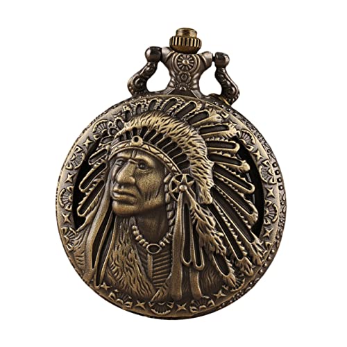Healeved Vintage Taschenuhr Unisex Quarz Uhr mit Kette Retro Design Elegantes für Damen und Herren Accessoire für von Healeved