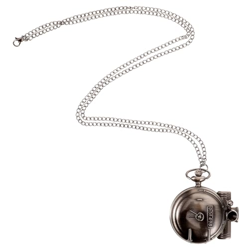 Healeved Vintage Taschenuhr für Damen und Herren mit Mechanischem Präzisionswerk Langlebiges Metallgehäuse Retro Design mit Dampflok Motiv Klassische Fob Uhr als Geschenk oder Sammlerstück von Healeved