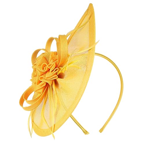 Healeved Vintage Teeparty Hut mit Haarschmuck Clip Eleganter Fascinator für Frauen Romantisches Design mit Netzschleier für Hochzeiten Cocktailpartys Jahre von Healeved
