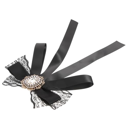 Healeved Vorgebundene Damen Brosche mit Schleife Krawattennadel Schwarze Brosche mit Strassstein Perfektes Accessoire für Hemdkragen für Formelle Anlässe Partys Healeved Vorgebundene Damen Brosche mit Schleife Krawattennadel Schwarze Brosche mit Strassstein Perfektes Accessoire für Hemdkragen für Formelle Anlässe Partys von Healeved