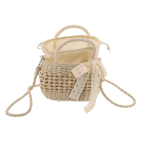 Healeved Waldstrohwebbeutel Reise-Umhängetaschen für Damen Frauen Urlaubsumhängetasche Boho-Geldbörsen kleine Crossbody -Geldbörse Schultertaschen für Damen Reisetasche Beige von Healeved